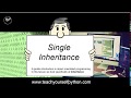 #4 OOP and Single Inheritance in Python: TeachYourselfPython.Com - Tutorial