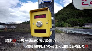 認定!? 世界一低い位置に設置の「信号機押しﾎﾞﾀﾝ箱」は岡山県に存在した?!