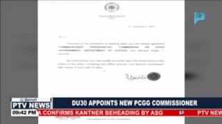 President Duterte appoints new PCGG Commissioner