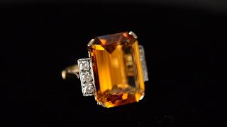 Retro Citrine Ring - PR Sturgill Fine Jewelry