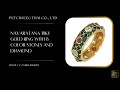 Navaratana 18ky gold ring with 8 color stones and diamond Jewelry Thai Style