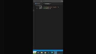 How to calculate area of Rectangle using Python