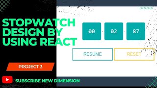 Stopwatch Design Using React JS