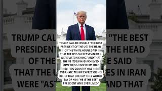 😱Trump named the best US president of all time. The answer is shocking