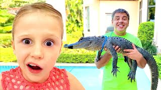 Nastya et papa ont de nouveaux animaux de compagnie! Histoires d'animaux pour enfants