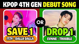 SAVE 1 DROP 1 : KPOP 4TH GEN DEBUT SONG ⚡️ |KPOP GAMES 🎮 KPOP QUIZ 2024 💙|