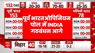 abp News C Voter Loksabha Election 2024 Opinion Poll। BJP । पूर्वी भारत में INDIA गठबंधन आगे