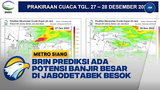 BRIN Prediksi Ada Potensi Banjir Besar di Jabodetabek Besok