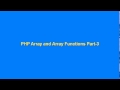 PHP Arrays and Array Functions Part 3