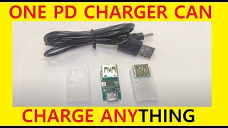 Charge any laptop on  9/12/15/20V with the new PD Power Supply Trigger/Decoy ZY12PDN with USB C to A