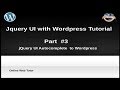 How to use jQuery UI with wordpress for beginners from scratch -  jQuery Autocomplete with Wordpress