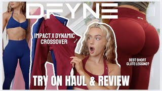 DFYNE impact x dynamic crossover review \u0026 tryon haul, best bbl scrunch leggings? DFYNE discount code