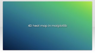 4D heat map in matplotlib