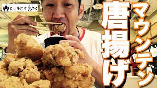 唐揚げマウンテン！！定食をただただ食べるだけの動画