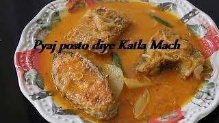 Pyaj Posto diye katla mach || Fish recipe with poppy seeds