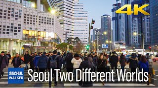 [4K] Seoul City Two Different Worlds Yongsan Evening Walk 서울 용산의 서로 다른 도시 풍경들 Dua dunia  ソウル龍山駅