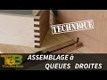 Travail du bois : assemblage à Queue droite avec une fraise à rainurer felder