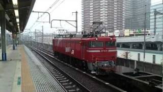 [HD]2011/11/11 貨物列車 南千住駅付近走行