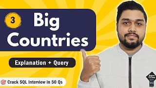 Big Countries | Leetcode 595 | SQL_50 Study Plan | Crack SQL Interviews in 50 Qs #mysql #leetcode