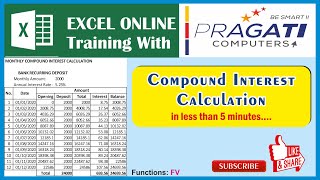 Monthly Compound Interest Calculation in Excel