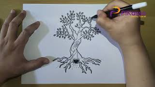 How to Draw Tree of Life Easy step by step