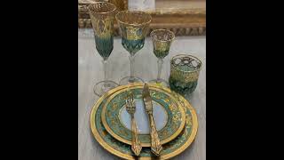 Tea set//dinner set design//crockery //water set design //luxury crockery set//#babar#vlogs#shorts