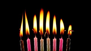 Eight Birthday Candles Burning