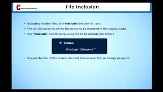 File Inclusion-Preprocessor || Learn C Programming || Learning C Language