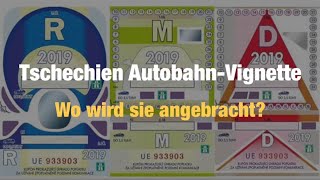 Autobahn-Vignette Tschechien - wie wird sie aufgeklebt? (in 2 Minuten alles erklärt)