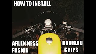 HOW TO INSTALL Arlen Ness Knurled Fusion Grips | Harley Iron 883