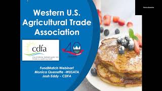 WUSATA FundMatch Webinar - California