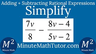 Simplify 7v/8-(8v-4)/(5v-2)