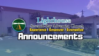 Lighthouse Announcements II December 21st, 2024