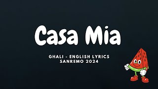Ghali - Casa Mia ( English Lyrics ) | Sanremo 2024