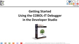 Getting Started Using the COBOL-IT Debugger