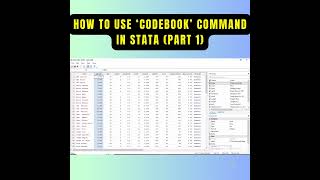 How to Use "codebook" Command in Stata || Beginners Tutorial #stata #statatutorial #beginner