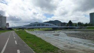 ビデオで見る札幌ウォーキングコース　豊平川の右岸緑地を歩く　2015/8/19