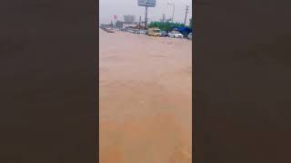 Zirakpur flooded highway#floods#today#water#red#alert#road#highway#blocked#movement#nature#rain#