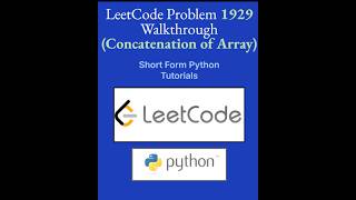 LeetCode 1929 Concatenation of Array Solution in Python | Easy Interview Problem Tutorial