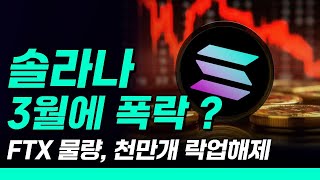 3월 솔라나 락업해제 폭탄? 걱정 안해도 됩니다. 솔라나 코인 전망