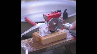 How to Make a Water Pump with 4 Stroke Gasoline Engine #stirlingkit #engine