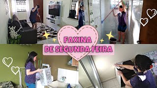 FAXINA DE SEGUNDA FEIRA | FAXINA COMPLETA E CAPRICHADA | TESTANDO NOVA ROTINA