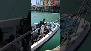 組裝\u0026檢查裝備有沒有問題 Boat diving in Taiwan【潛潛的民宿・潛水・貓】小琉球平日住宿優惠/小琉球潛水優惠/貓民宿/小琉球包棟民宿