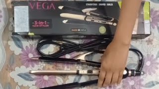 Vega 3in1 hair crimper+straightner+ curler(Amazon)