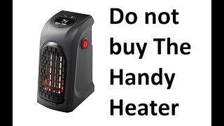 Do not buy the handy heater as seen on tv test in enclosed bathroom review