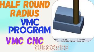 Half radius vmc program/vmc Radius program/Half round radius program/how to make radius on vmc