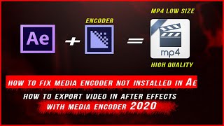 How to Fix Media Encoder is not installed in After Affect | export video in adobe after effects 2020