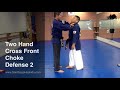 hapkido two hand cross front choke defense 2