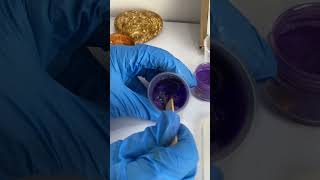 Resin memorial heart with ashes