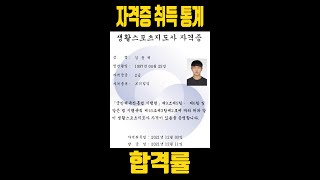 생활스포츠지도사 2급 자격증 취득 통계와 합격률 #shorts